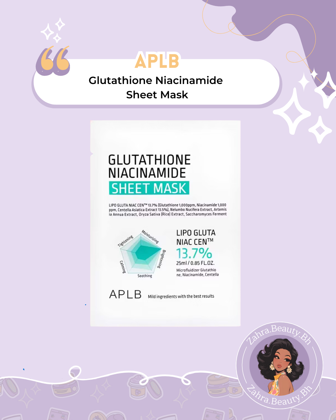 APLB - Glutathione Niacinamide Sheet Mask
