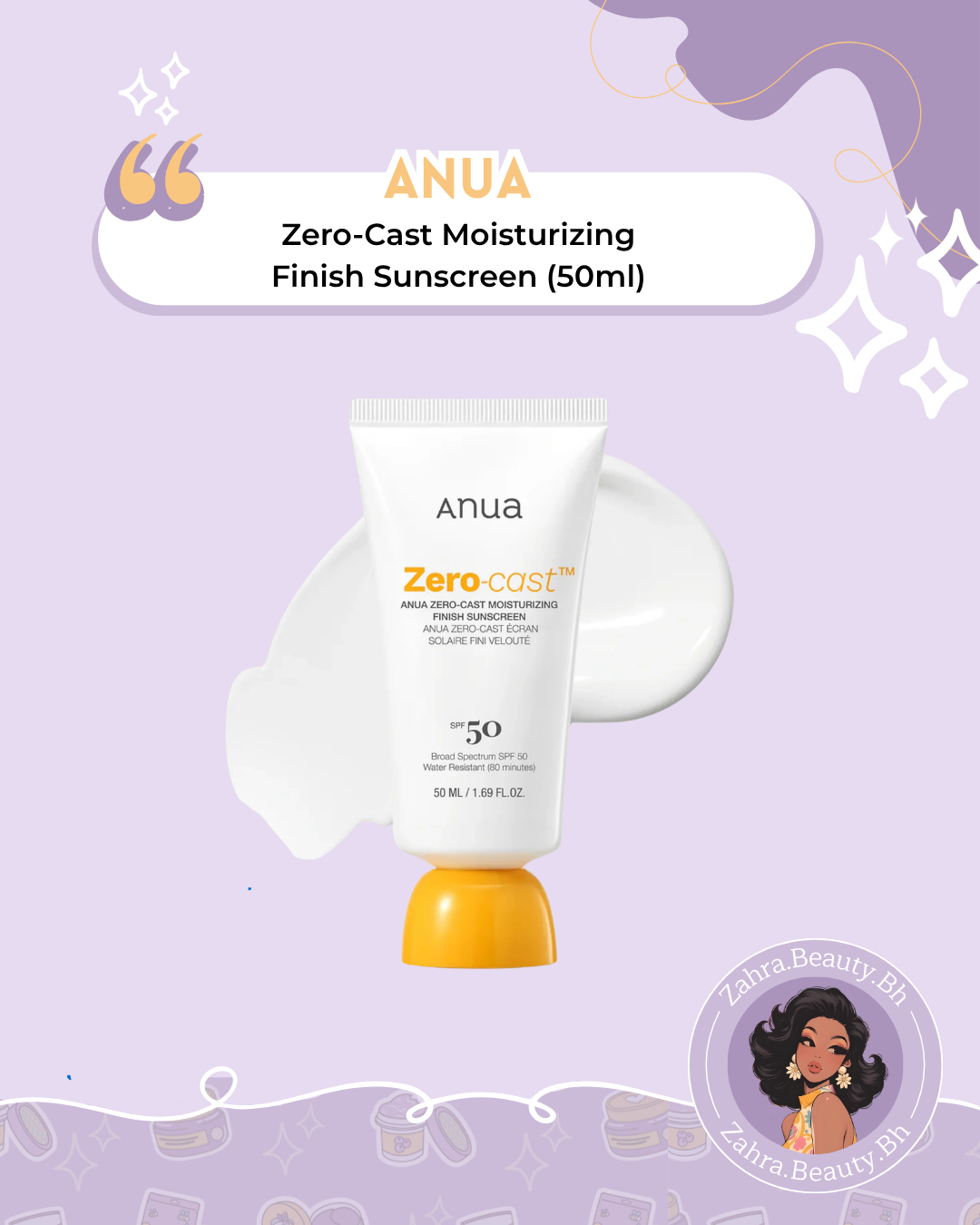 Anua - Zero-Cast Moisturizing Finish Sunscreen (50ml)