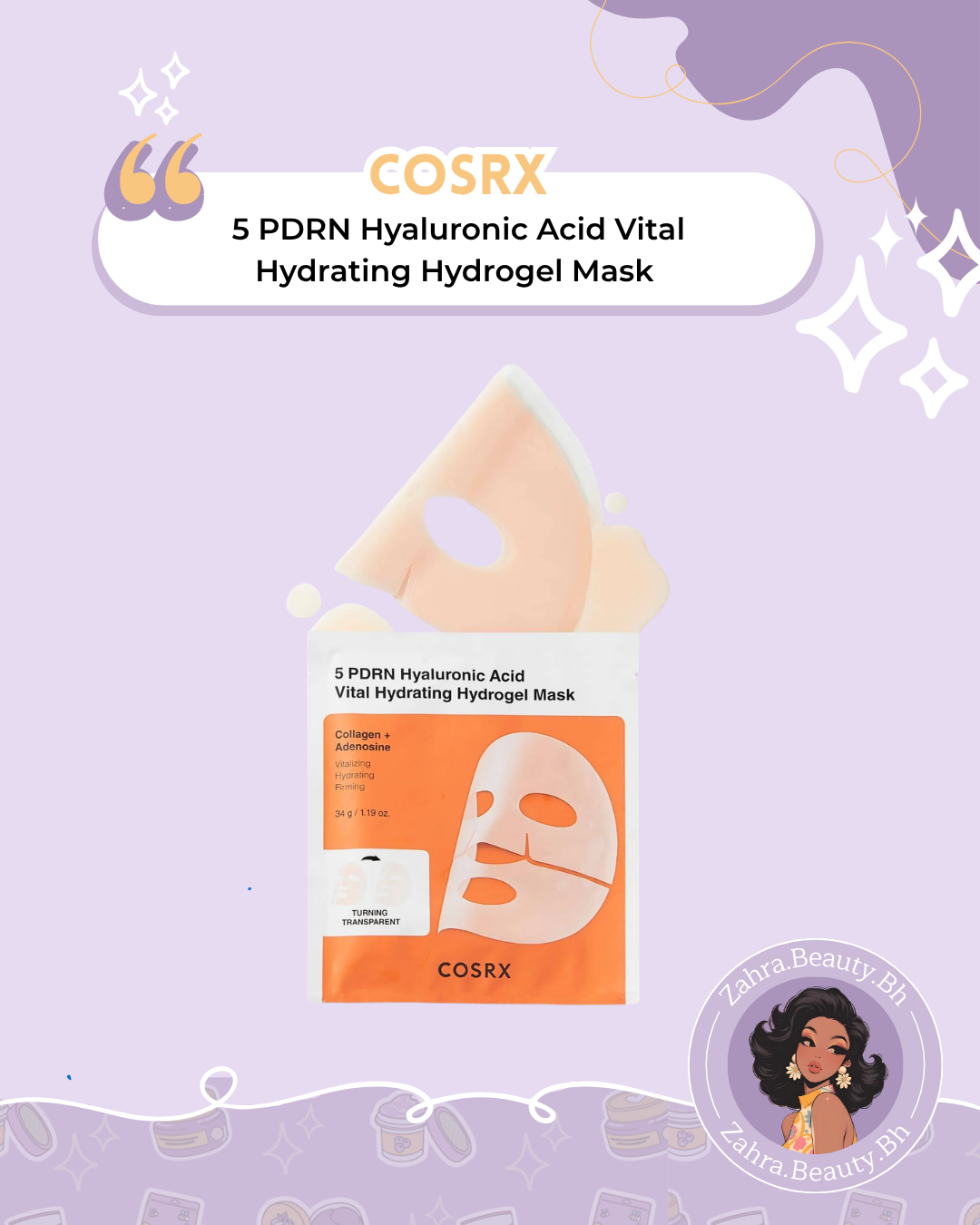 COSRX - 5 PDRN Hyaluronic Acid Vital Hydrating Hydrogel Mask (34g)