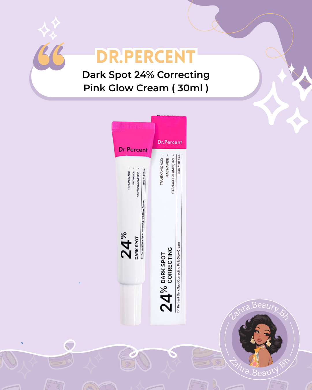 Dr.Percent - Dark Spot 24% Correcting Pink Glow Cream (30ml)