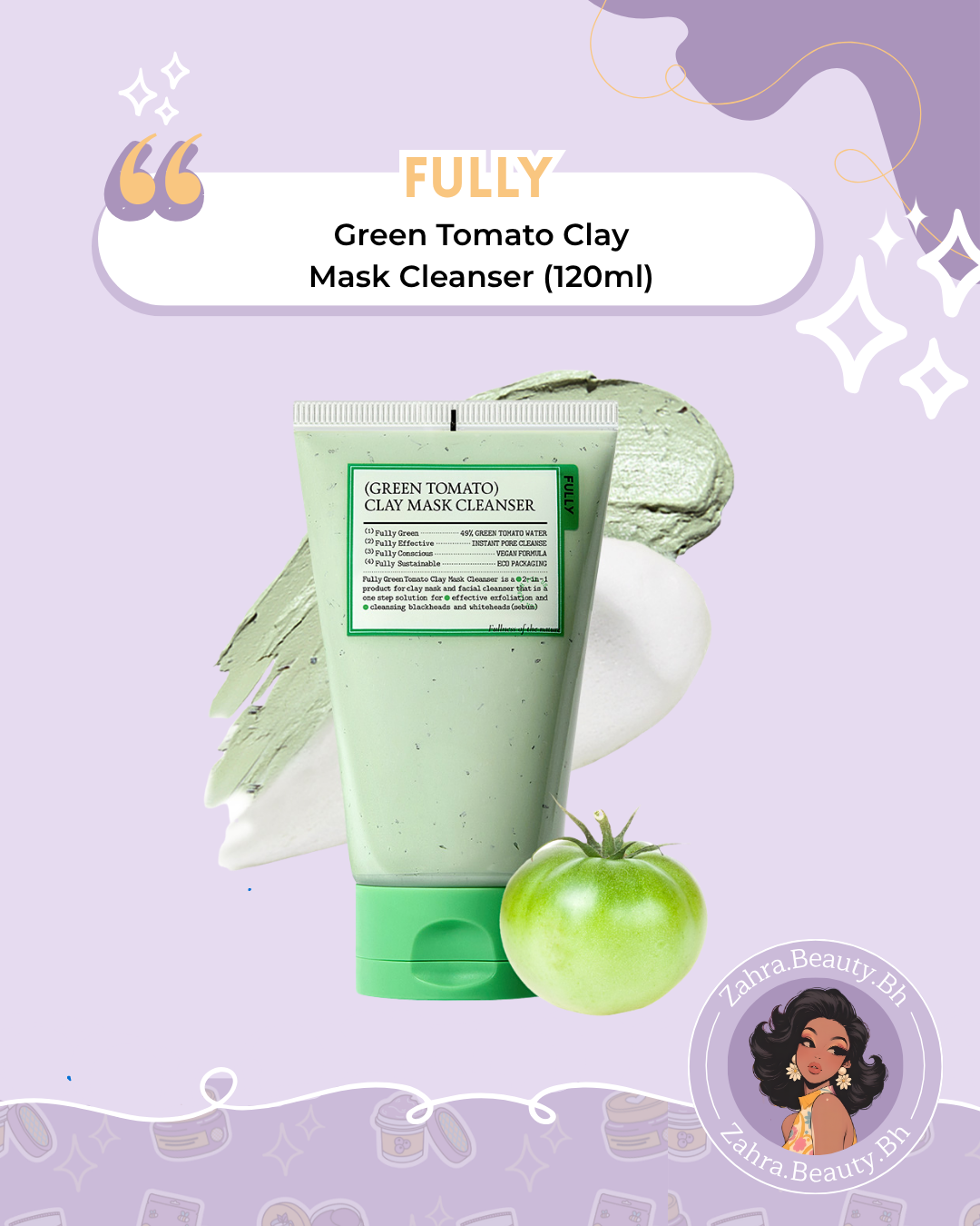 FULLY - Green Tomato Clay Mask Cleanser (120ml)