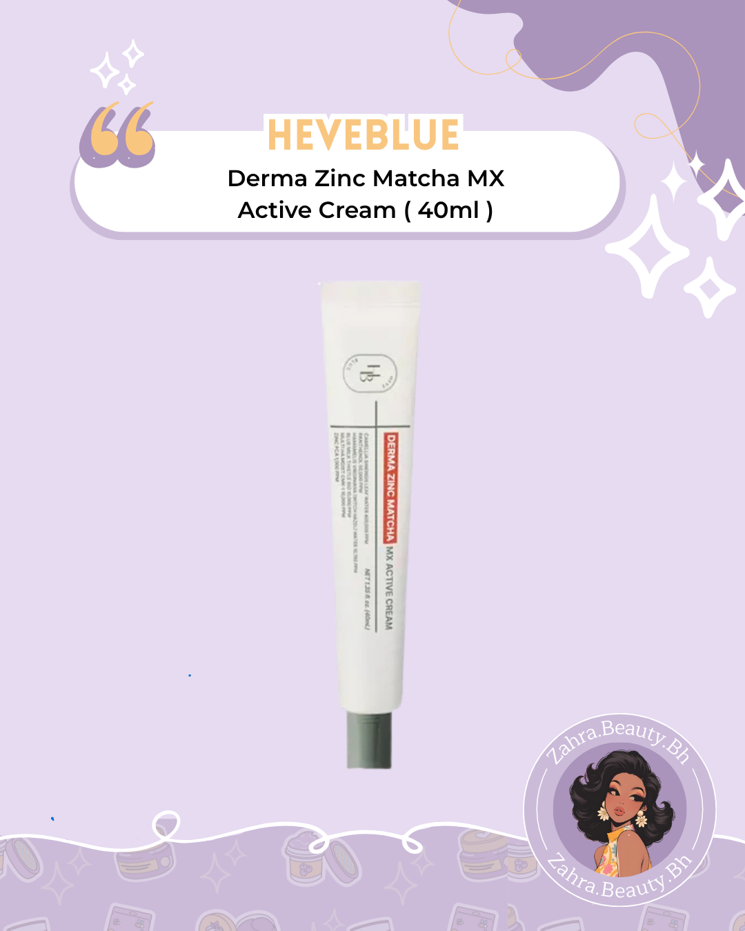 HEVEBLUE - Derma Zinc Matcha MX Active Cream (40ml)
