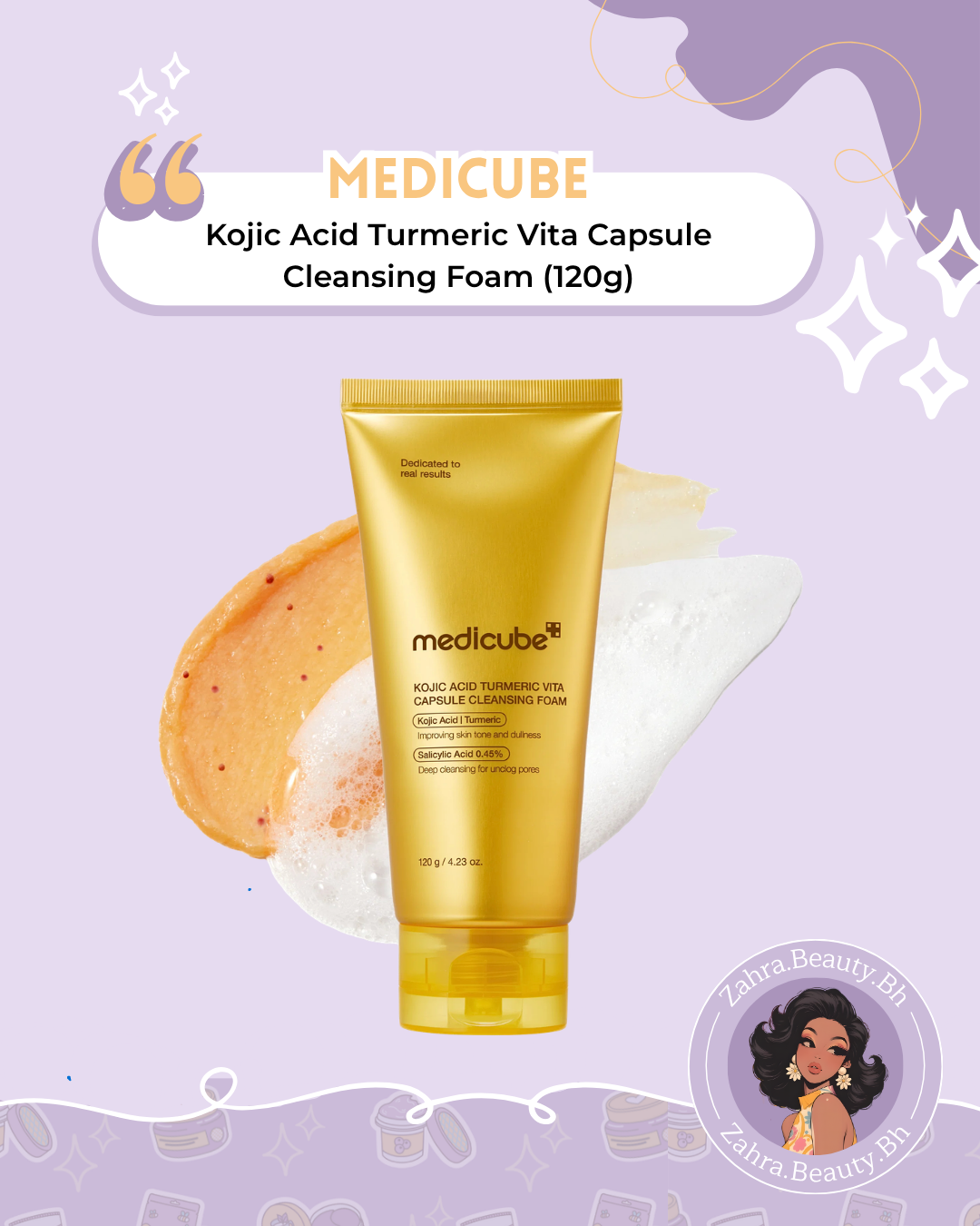 Medicube - Kojic Acid Turmeric Vita Capsule Cleansing Foam (120g)