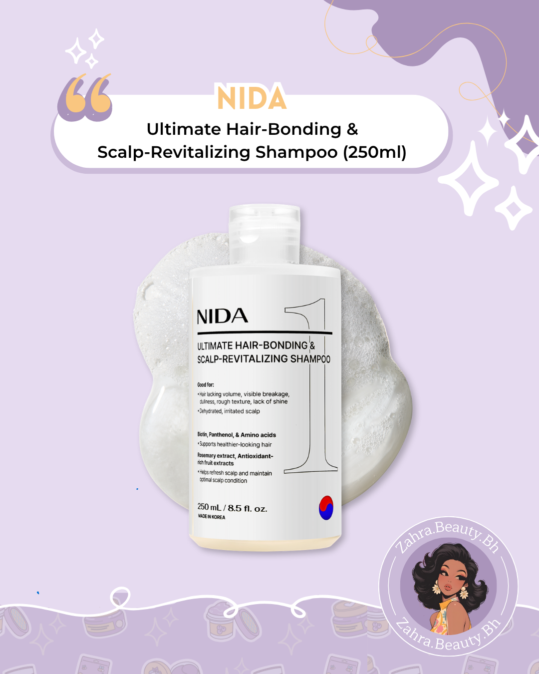 NIDA - Ultimate Hair-Bonding & Scalp-Revitalizing Shampoo (250ml)