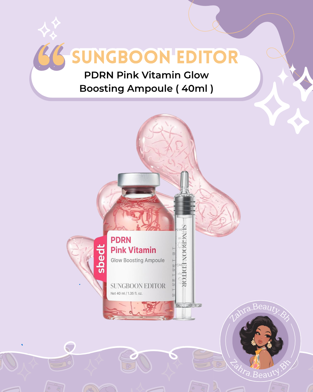SUNGBOON EDITOR - PDRN Pink Vitamin Glow Boosting Ampoule (40ml)