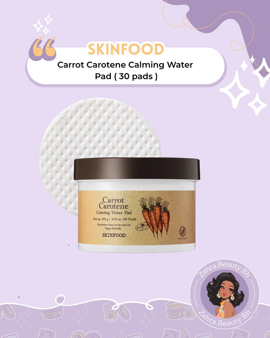 SKINFOOD - Carrot Carotene Calming Water Pad