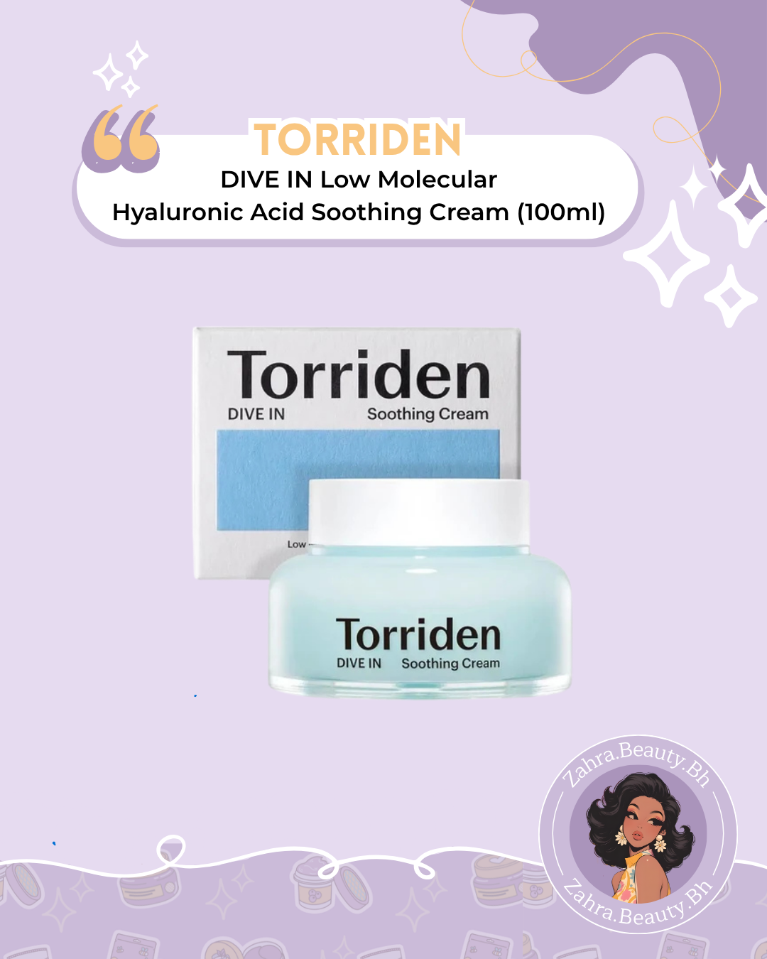 Torriden - DIVE IN Low Molecular Hyaluronic Acid Soothing Cream (100ml)