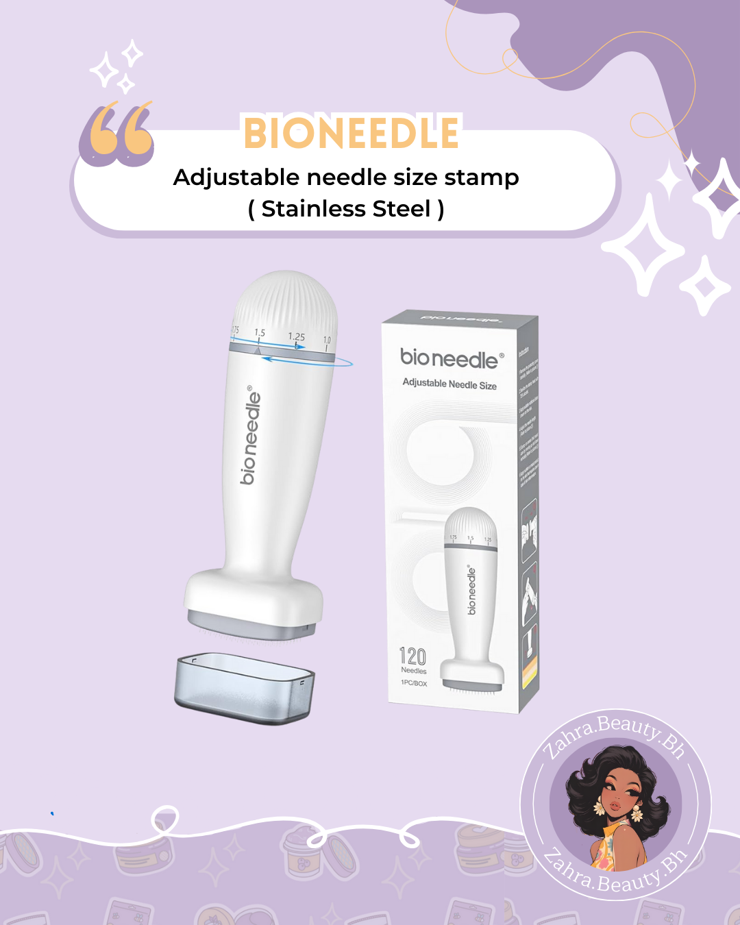 Bioneedle - Adjustable needle size stamp (stainless steel)