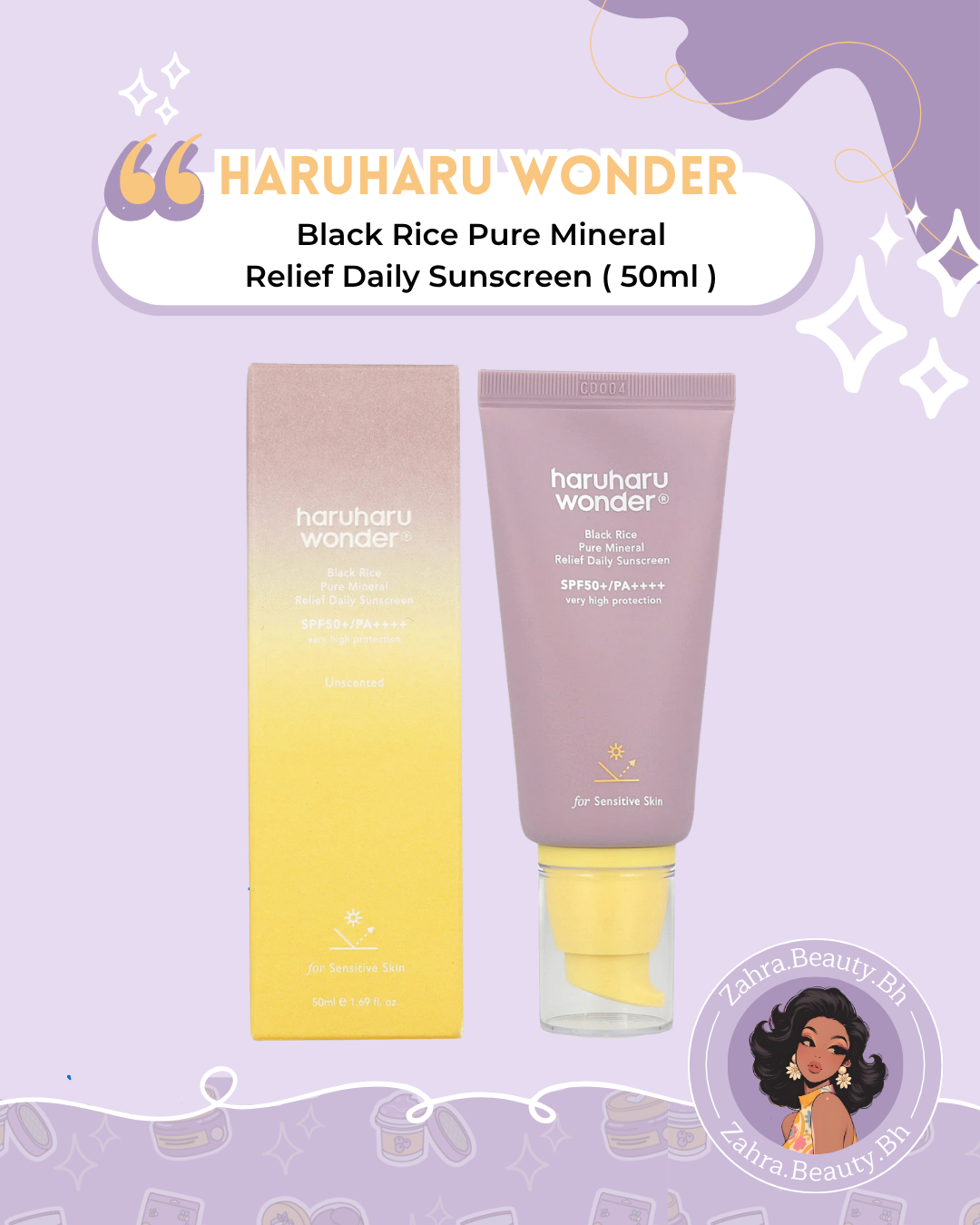 haruharu wonder - Black Rice Pure Mineral Relief Daily Sunscreen (50ml)