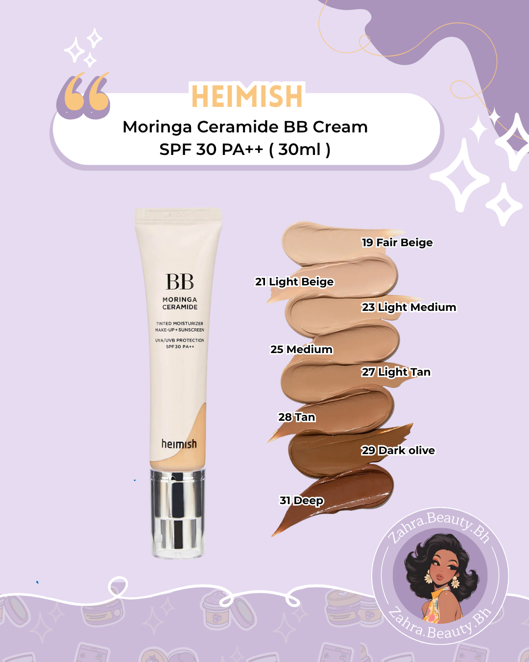 Heimish - Moringa Ceramide BB Cream (30ml)