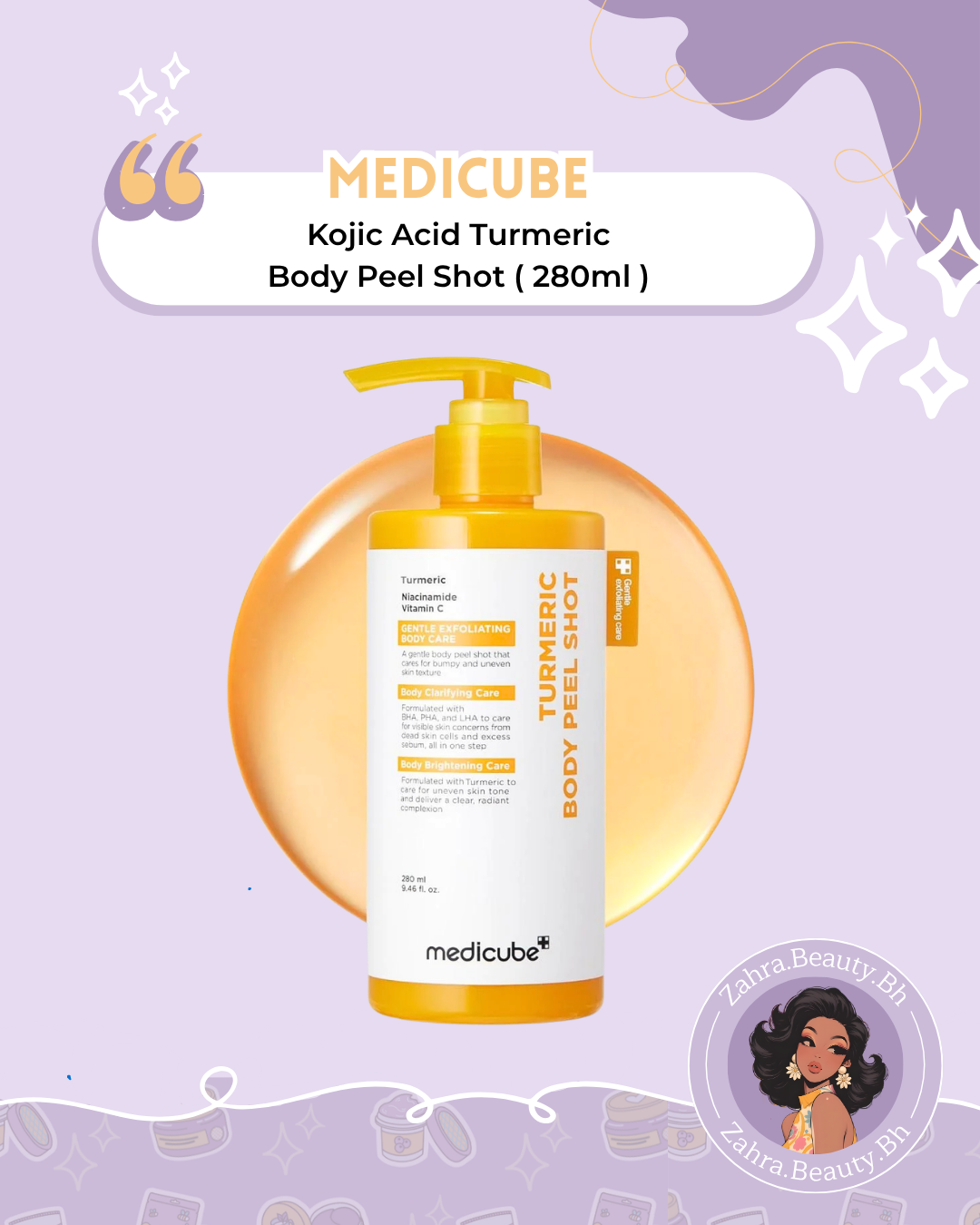 MEDICUBE - Kojic Acid Turmeric Body Peel Shot (280ml)