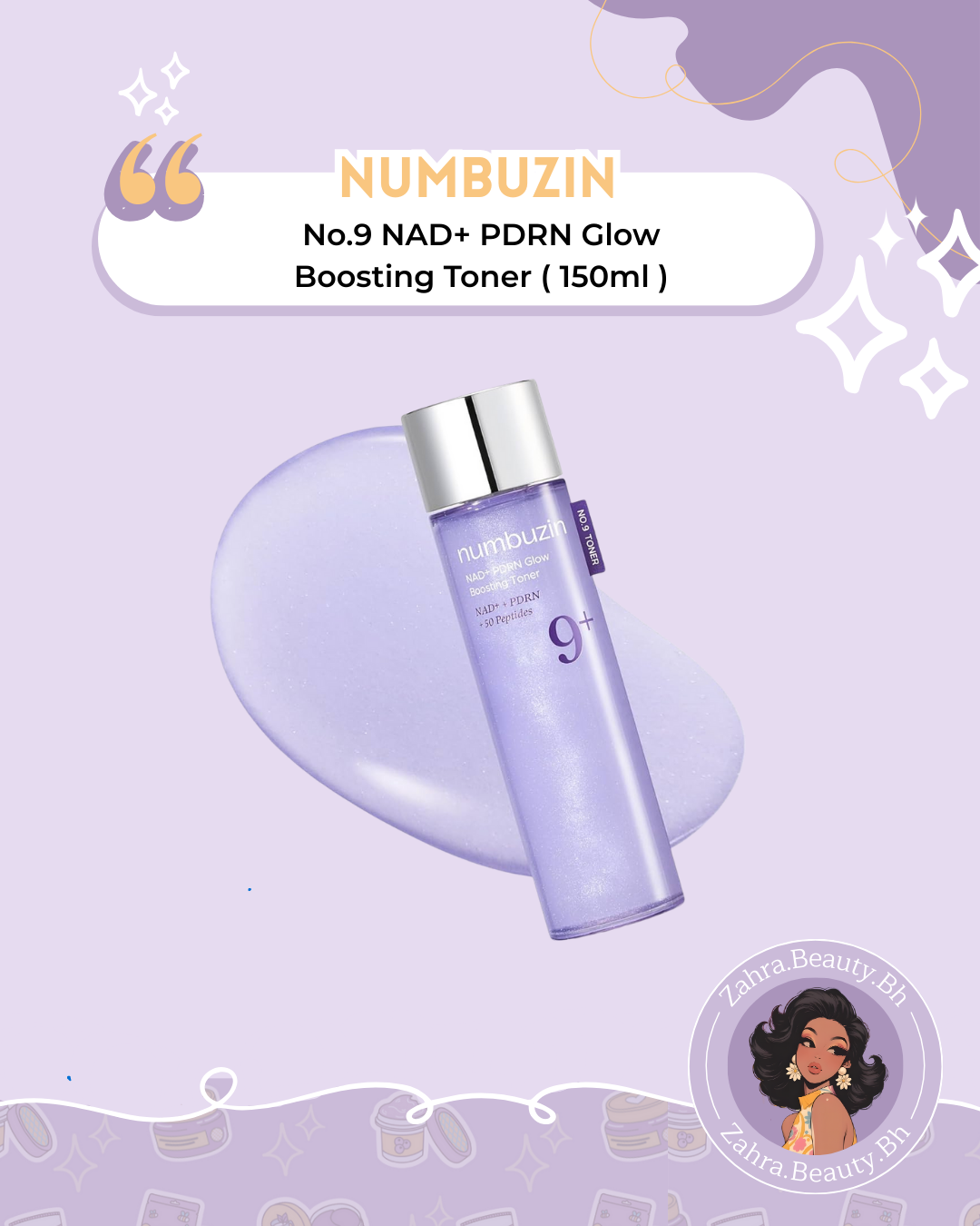 Numbuzin - No.9 NAD+ PDRN Glow Boosting Toner (150ml)